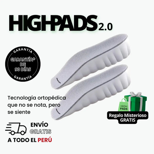 HighPads™ 2.0 - Plantillas Ortopédicas Aumentadoras de Altura